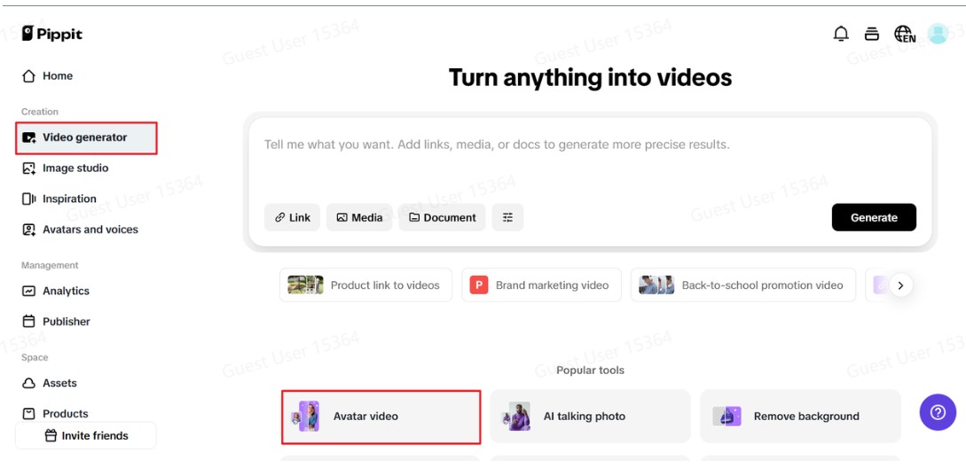 AI video generator