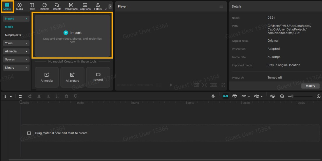 Video import