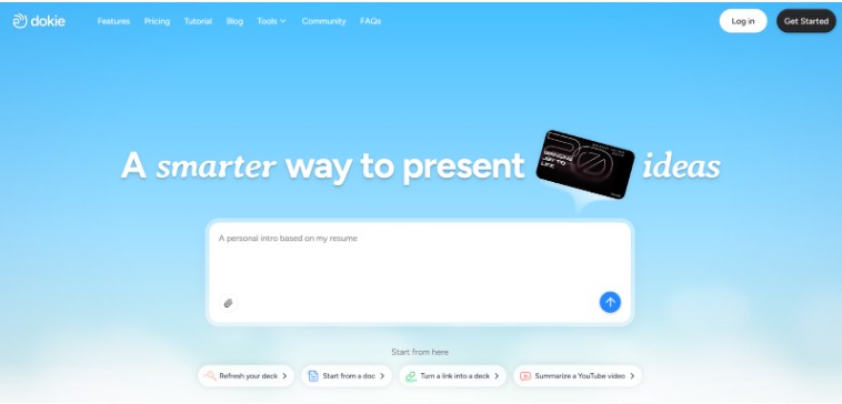 AI PPT Maker Dokie AI